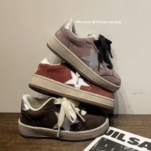 TBS Autumn Winter Retro Style Sneakers for Boys Girls Star Design Casual Fleece Lined Warm Casual Sports Shoes