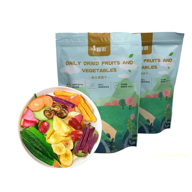 Factory manufacture custom 250g bulk instant comprehensive fruit and vegetable crisp chips dry snacks