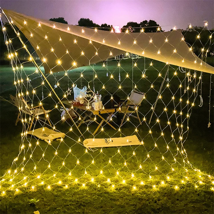 SUPERSAVE LED Light Net Fairy String Curtain Lights Garland Outdoor Wedding Party Festival Decor Lampu Berjala I.238039801