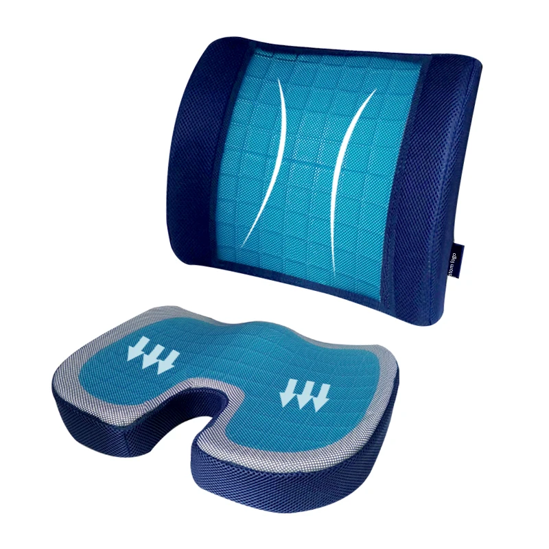 2021 New Set Of High Quality Gel Seat Cushion And Waist Memory Foam ...