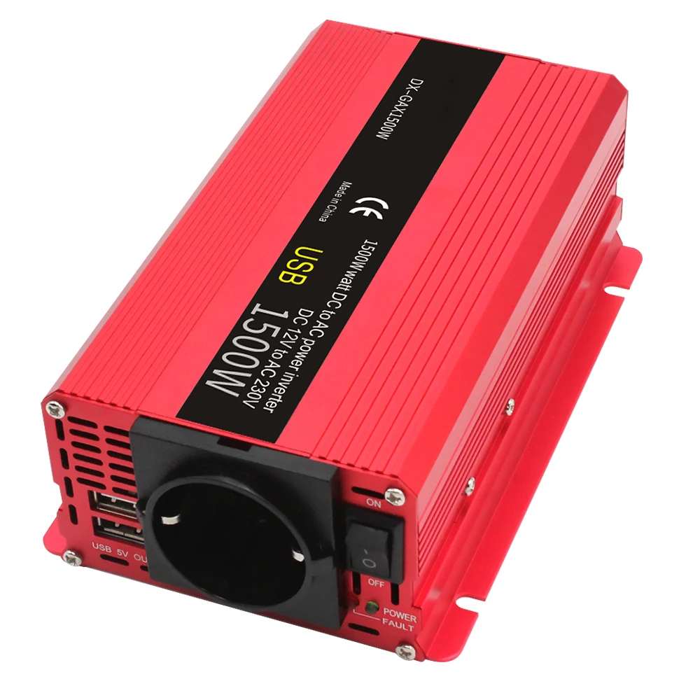 DC AC 500 Watt 1500W Solar Power Inverter USB 12 Volt To 230 Volt 220v ...