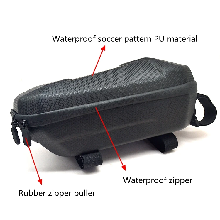 Durable 3L Electric Scooter Accessory Hard Case Storage Bag Foldable Bicycle Handle Bag with Eva for Storage Transportation