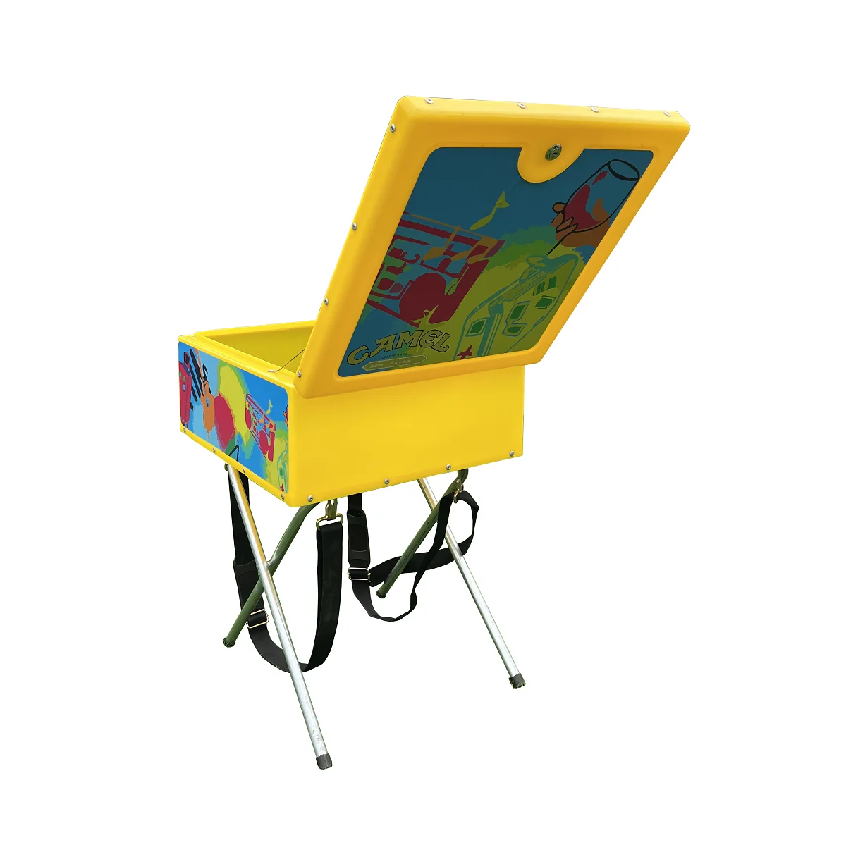 Street Sale Cigarette Vendors Backpack Hawker Box Plastic Folding Display  Stand