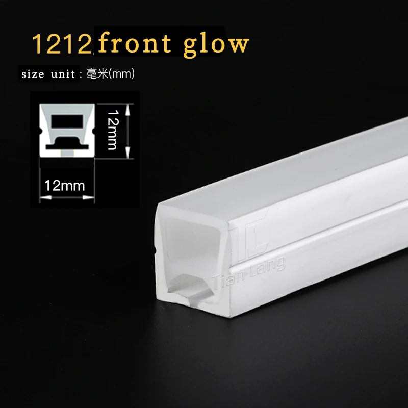 5m silicone led channel system spotless flexible tube diy neon light box enclosed ip67 water dust proof 8mm strip-1