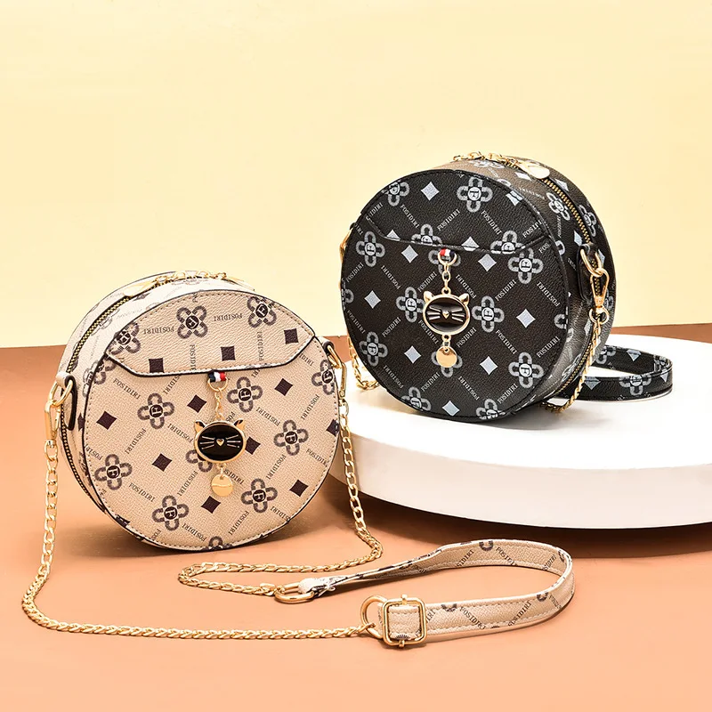 Wholesale 2022 New all-match small round bag women's crossbody round cake  bag simple shoulder half round bag handbags ladies pu leather From  m.