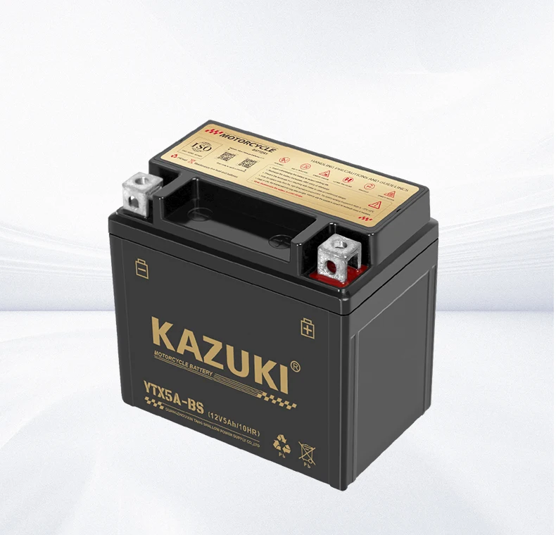 KAZUKI Motorcycle Battery - 12V5AH Maintenance-Free Lead-acid