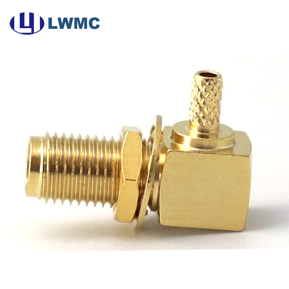 SMA Female R/A Bulkhead Mounted Crimp for RG316 Cable