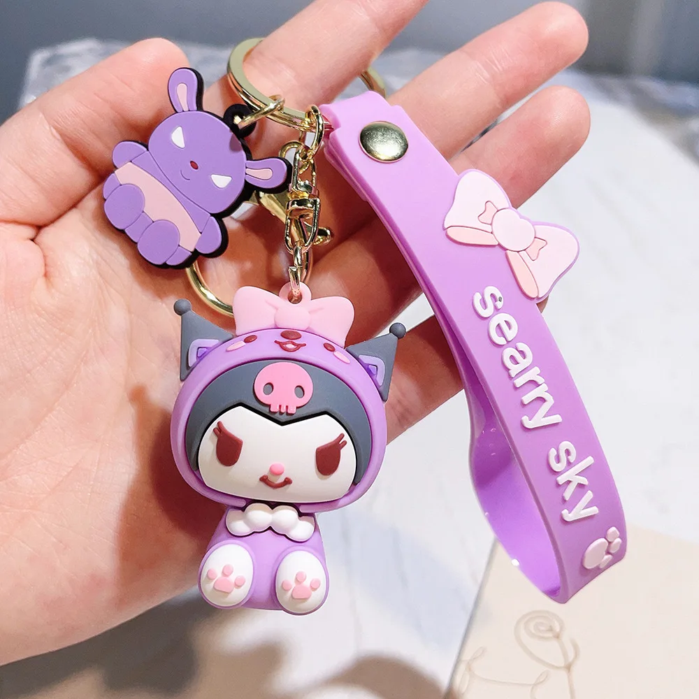 Cute Anime Kuromi Melody Hello Kitty Sanrio Llaveros Key Holder Cartoon  Keychain Kawaii Big Eared Dog Frog Pudding Dog Penguin Women Bag Pendant  Key Chain - China Keychain and Key Chain price