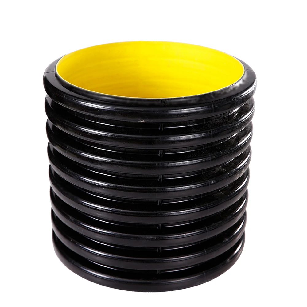 polyethylene double wall plastic black corrugated drainage pipe