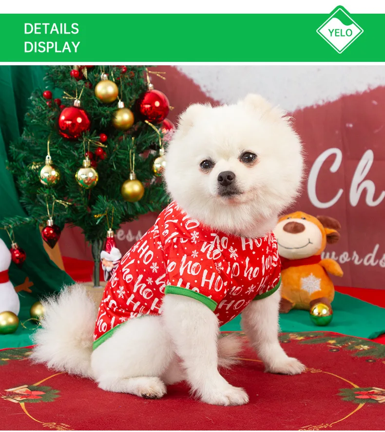 Wholesale Cute Santa Elk Christmas Pet Tshirts Clothes Ropa Perro