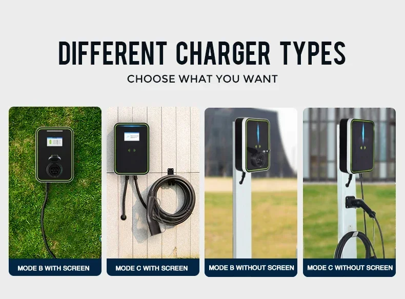 Home Wall Mount 22kw Type 2 3phase 32a 7kw Ac Ev Charger Wallbox ...