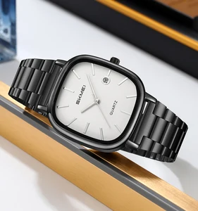 SKMEI 2551 Stainless Steel Band Square Dial Quartz Water Resistant 36mm Business & Fashion Style New Watch