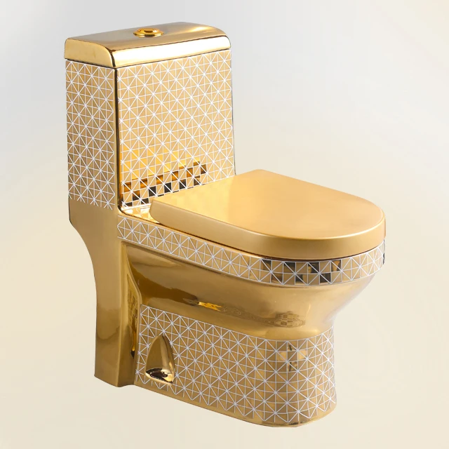 Fancy Vaso Sanitario Golden Toilet Bowl Plated Wc Ceramic Sanitary Ware Bathroom White Gold Color Toilet