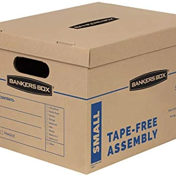 Bankers Box Smoothmove Classic Small Moving Boxes 10 Pack Tape Free Assembly Easy Carry Handles