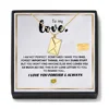 Yove Necklace (Gold) + Card Gift Box