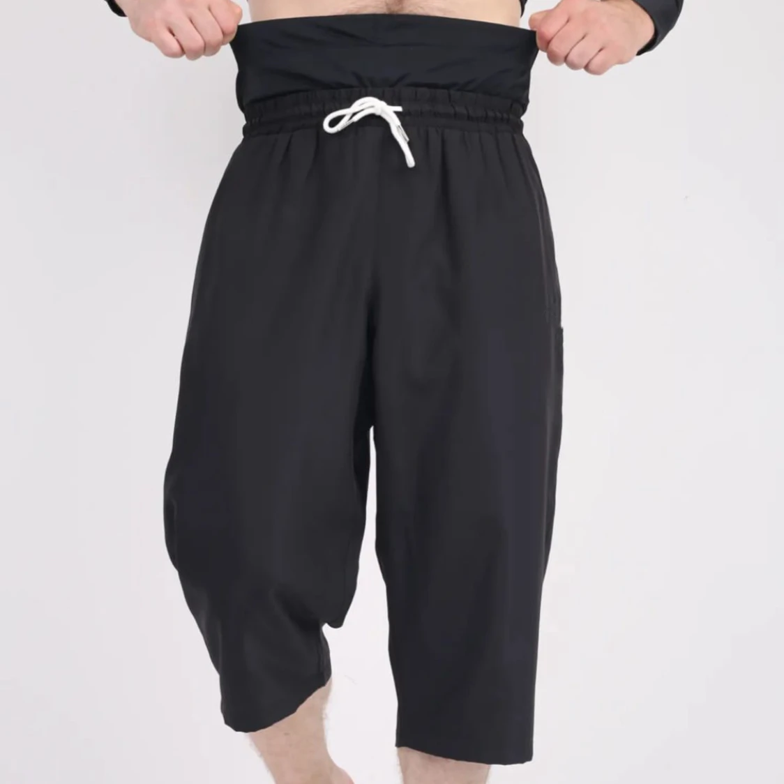 Willson Over-Knee Swim Trunk Men Wholesale Custom High Quality Polyester Solid Halal Muslim Men Swim Wear Beach Swim Shorts