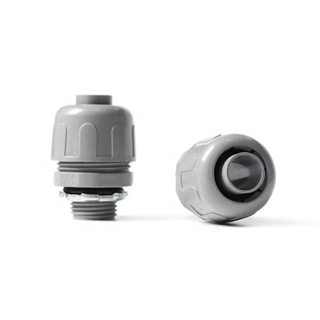 PVC Straight Nonmetallic Flex Conduit Fittings Liquid Tight Connectors