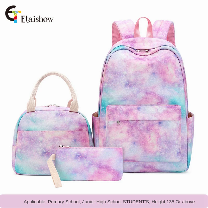 Autism Awareness Month Kids Backpack 3pcs/Set School Bag Colorful