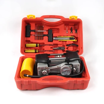 Hot selling Roadside assistance emergency safety emergency road car kit compressor tool kit