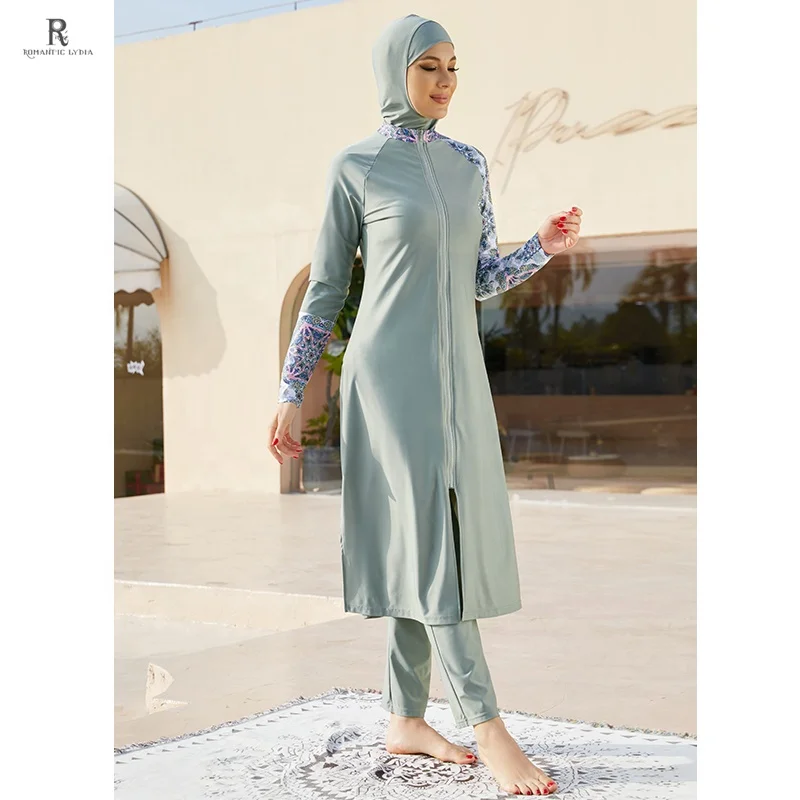 Burkini Donna Seafanny 3 Pezzi - Copertura Completa Con Hijab, UPF 50+, Per Nuoto Modesto - Foto 3