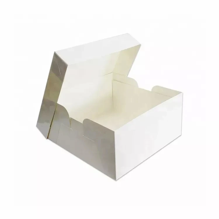 2022wholesale 10x10x6" Plain White Cake Box Pastry Cake Boxes With Lids