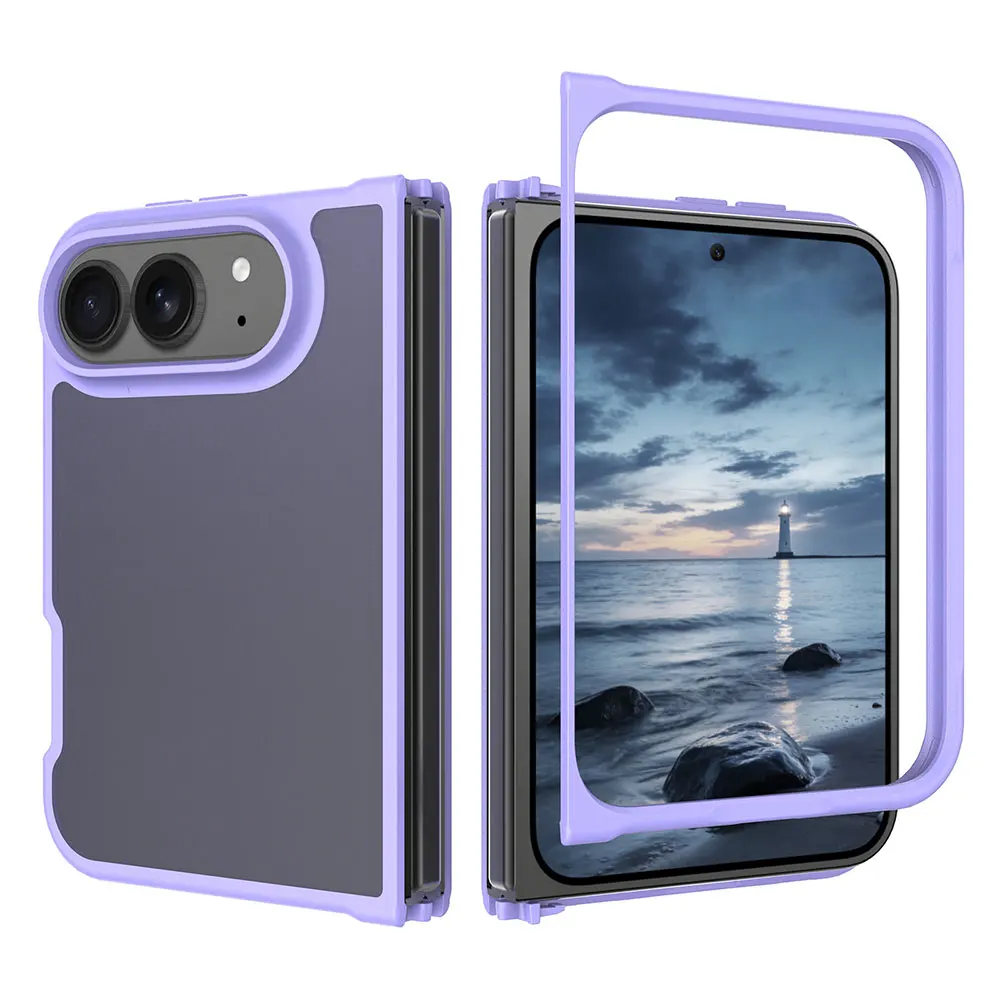 Wholesale PC TPU Shockproof Phone Cases Matte Frosted Protective Phone Covers for iPhone 18 Fold 2026