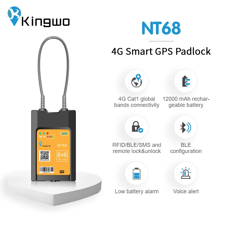 Cargo tracker Logistic Solution 4g Wired with Big Battery Live Tracking History Trace Gps Padlock Container Tracking System