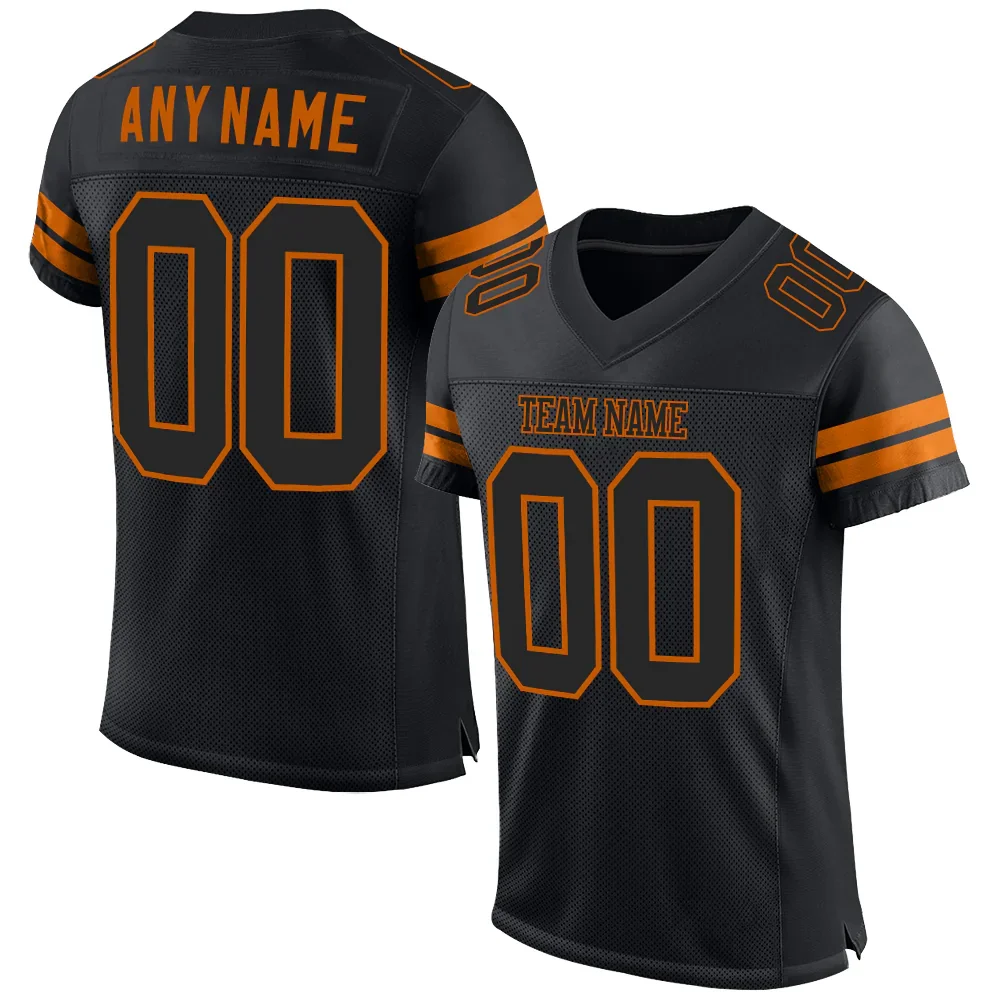 BETHERIVAL Custom New American Football Jersey Heat-Transfer Printing Black Mesh Short Sleeve Plus Size Breathable Top