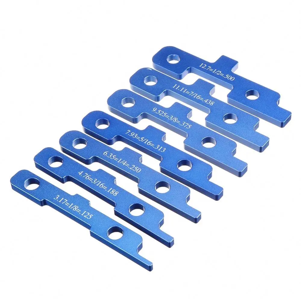 TEBAK W-91 Gauge Setup Blocks 7PCS Precision Router Table Set up Bars for Woodworking Table Saw Height Gauge Measuring Block
