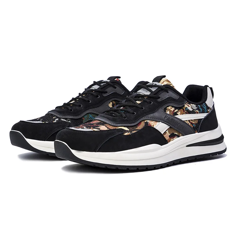 Men's Sneakers Fashion Design Shoes Stretch Breathable Tennis Shoes Comfortable Running Shoes