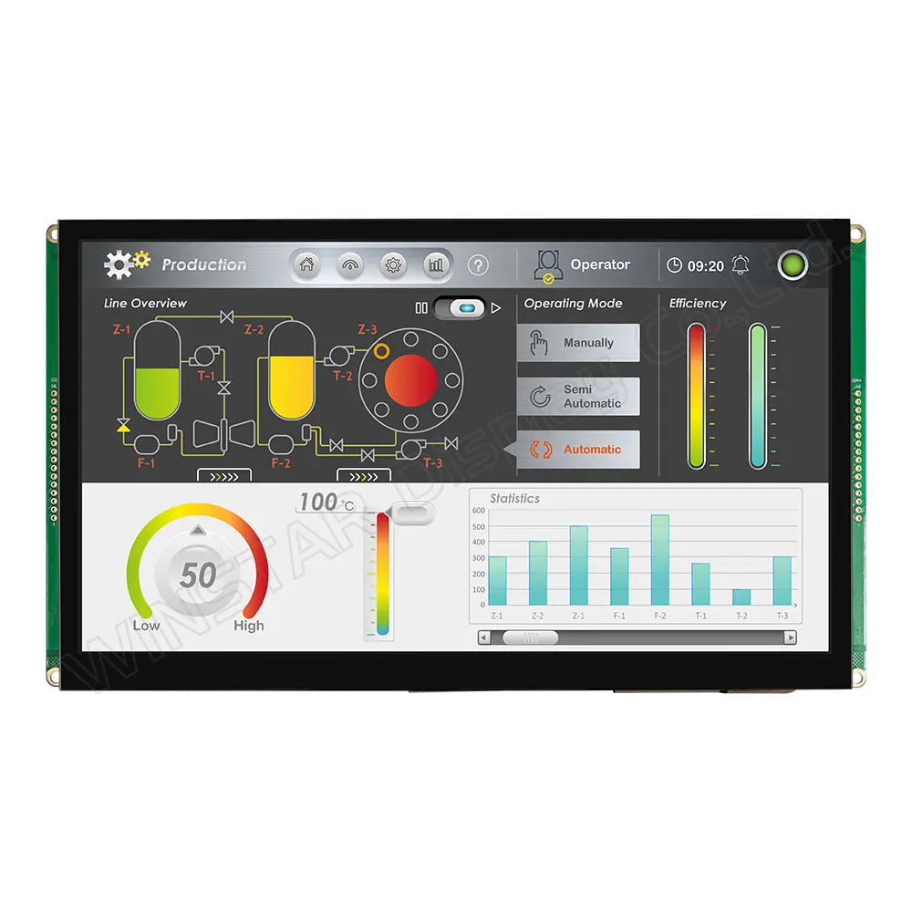 10.1 inch RS485 (Modbus) Smart Display with Projected Capacitive Touch WL0F00101000JGDAASA00 Winstar TFT Display