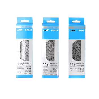 SHIMANO 11 Speed Bicycle Chain HG601 HG701 HG901 MTB Bike Chain 116L with Magic Buckle Pins Road Mountain Bicycle Chain