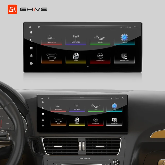 12.3" IPS Screen Android 14 Multimedia Stereo Navigation Gps Dvd Player Car Radio for Audi A1 A3 A4 A4L A5 A6 A7 Q3 Q5 Q5L Q7 S5