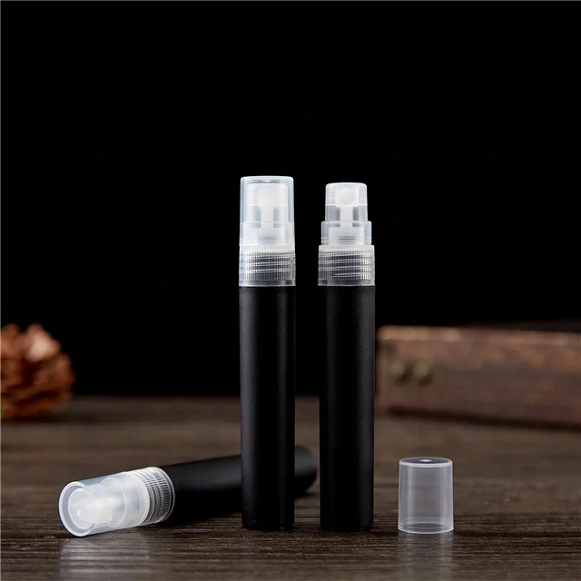 Matte Black Mini 8ml 10ml PP Plastic Pen Shape Travel Atomizer Perfume Fine Mist  Sprayer