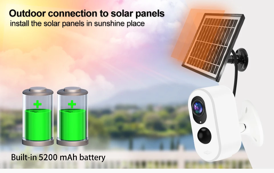 New Trend Tuya App Solar Powered Outdoor ip66 4G Sim Mini Cam 1080P Small 4G Camera With Solar Panel