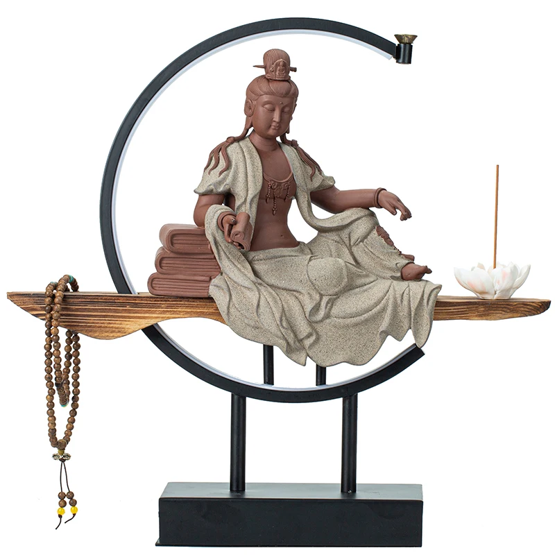 Details about   The Thousand Hand Kwan-yin Back-flow Incense Burner With Ten Cone Ceramic Holder 