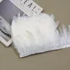 Garniture en plumes de Yong blanches, longueur des cheveux 13-18 cm
