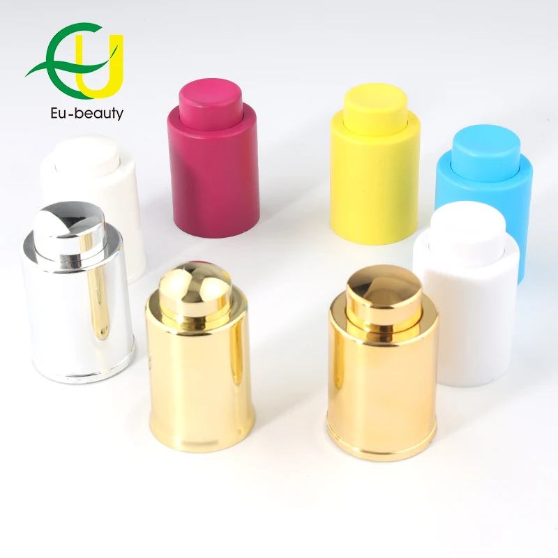 15ml 20ml 30ml gold silver glass cosmetic serum push button dropper bottle with dropper gold press button essential oil dropper/