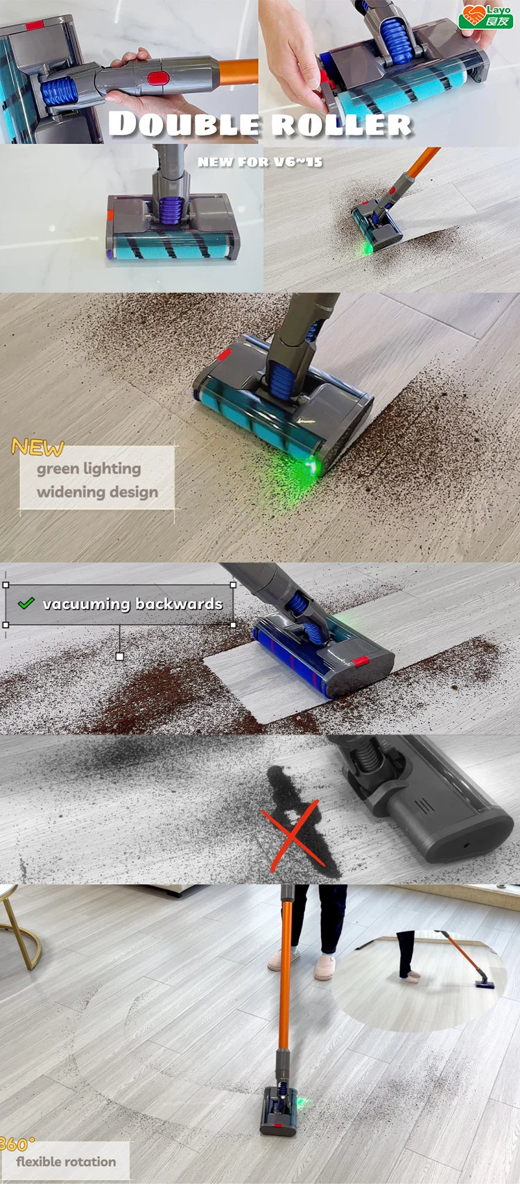 Layo Electric V15 V11 V8 Dysons Mop Head Brush V7 V8 V10 V11 V15 Dysons