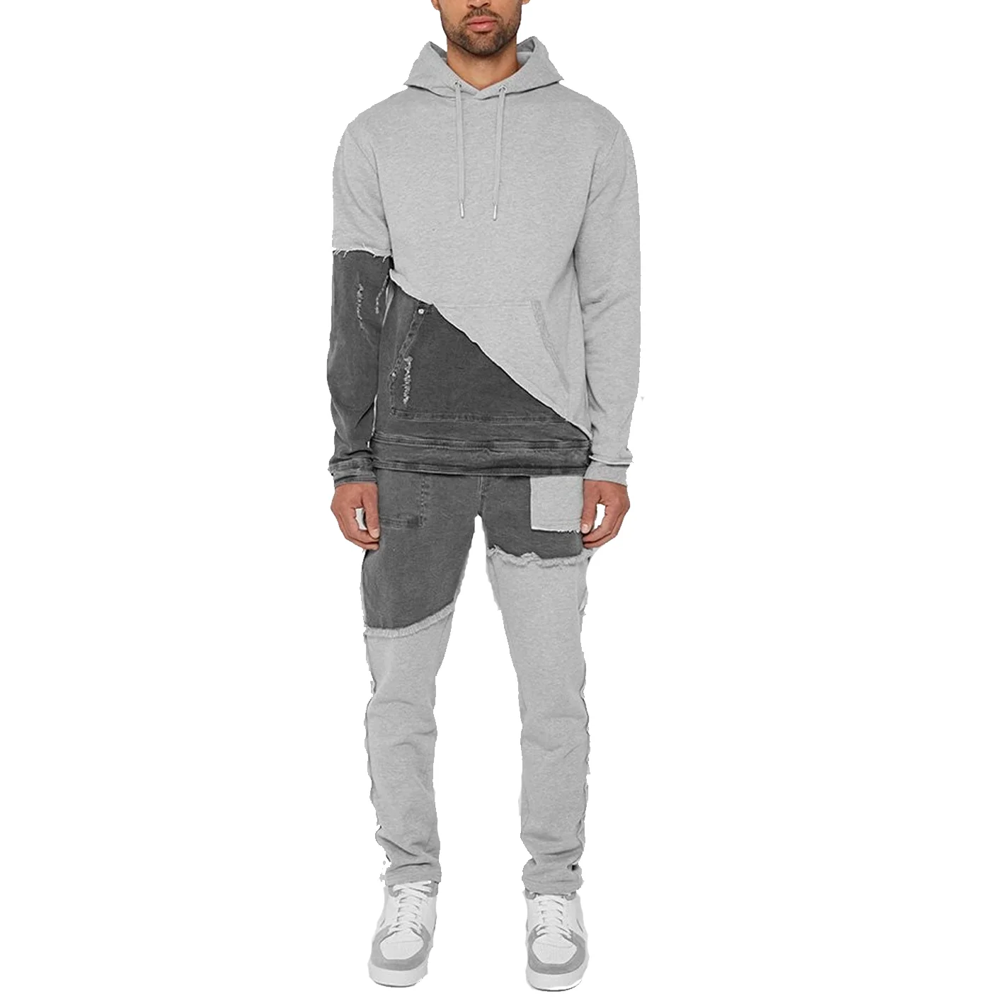 Patch Denim High Quality Blank Hoodies Wholesale Classic Thin Pullover