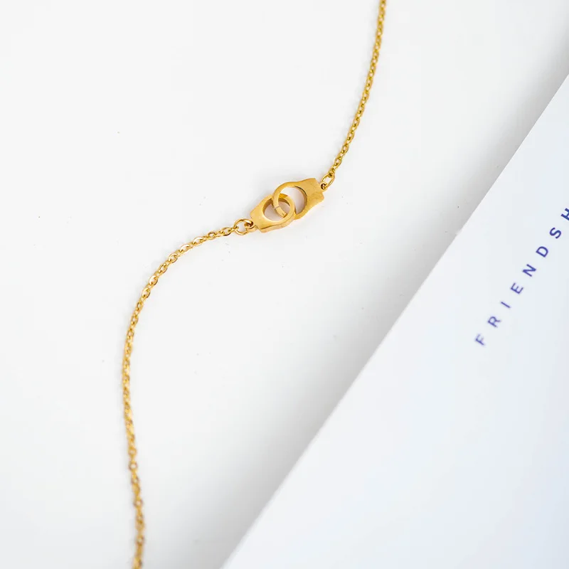 Stainless Steel Personalized Handcuff Pendant Couple Necklace Buy