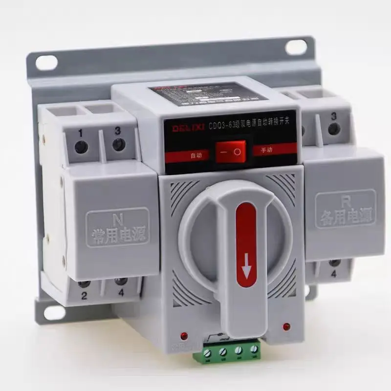 HOT SALE Chint Dual Power Supply Automatic Switch NZ1BR-63/2P/4P 10A Household 220V Switch ATS Circuit Breaker