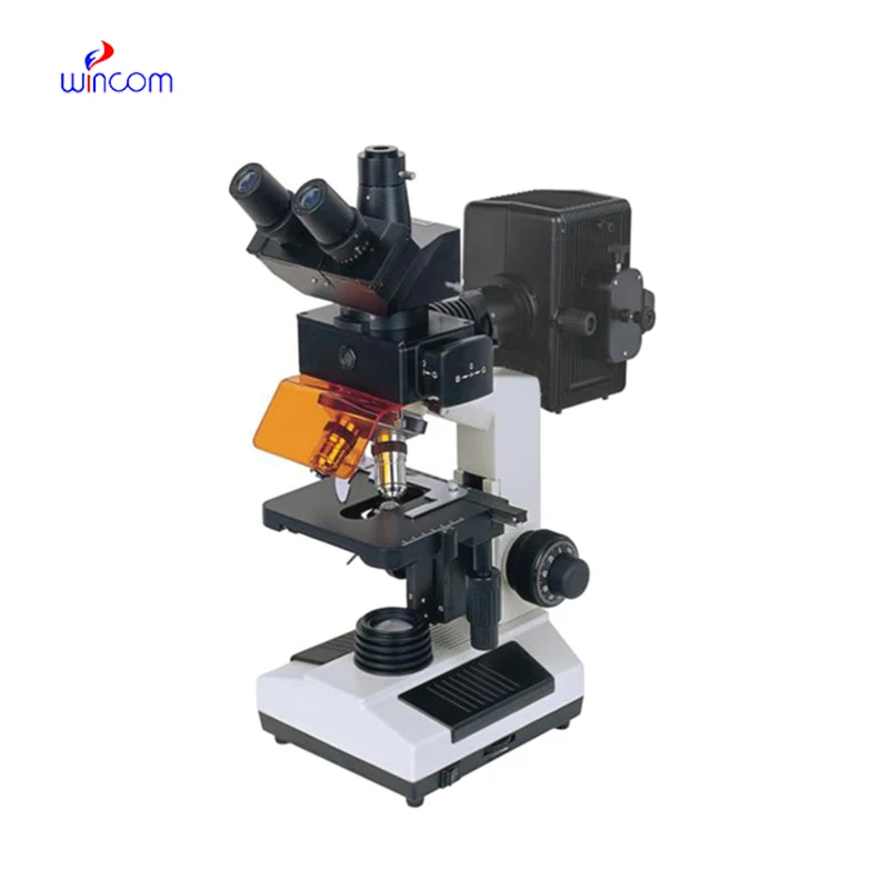 Laboratory Fluorescence Optical Microscope High Performance Trinocular ...