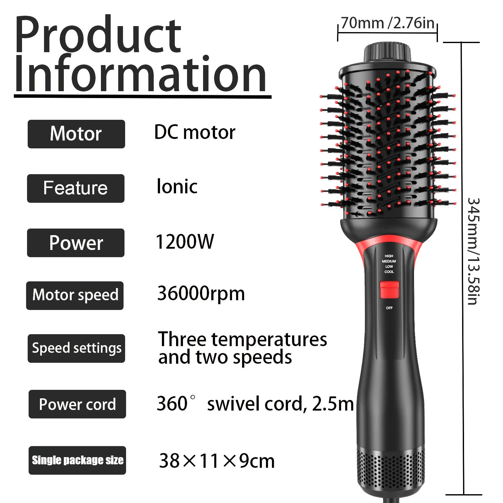 Revlon One Step Hair Dryer and Volumizer Compact Powerful