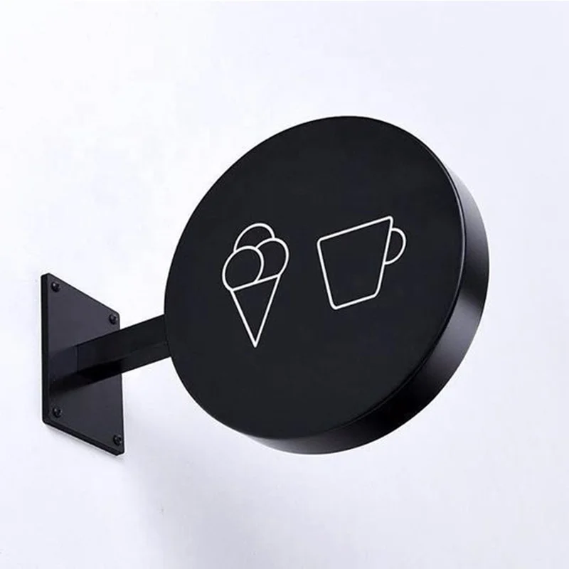 Outdoor Sign Custom Advertising Led Light Box Round Signage Light Box Signs Led Advertising Lightbox