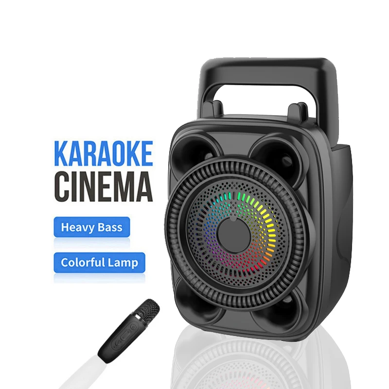 ZQS1360 Mini Wireless Karaoke Speaker with RGB Light, Bluetooth
