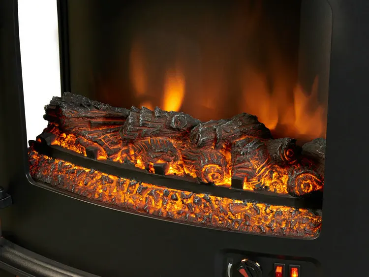 28 Inch High Quality and Cheap Glass 3D Flame Independent Portable Indoor Heating Electric Fireplace