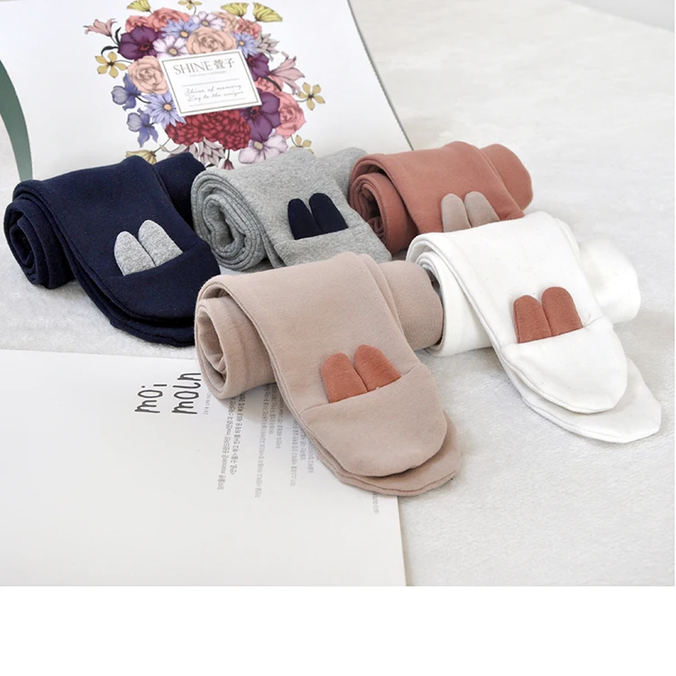 Оптовая продажа OEM/ODM весенние и осенние эластичные хлопковые носки унисекс с ушками кролика детские брюки леггинсы для новорожденных мальчиков