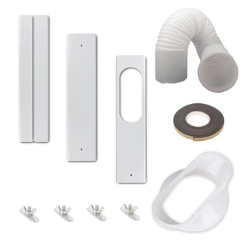 3PCS Adjustable Length  AC Vent Kit Portable Air Conditioner parts tools Window Seal Plates Kit for Sliding Windows