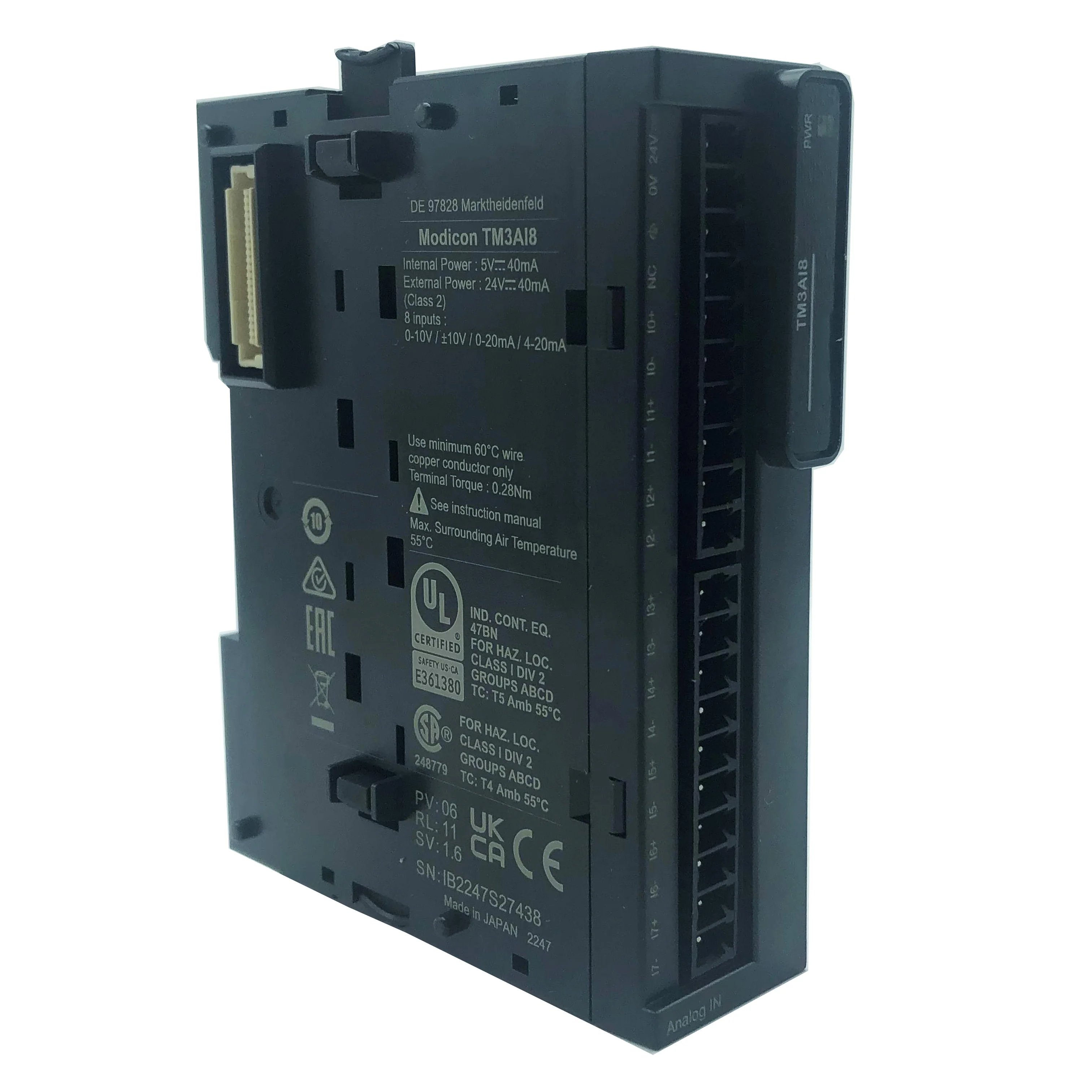 new original tm3ai8 modicon tm3 series analog input expansion module 8 channel analog signal collection high precision and strong anti interference performance compact size and easy installation perfectly compatible -1